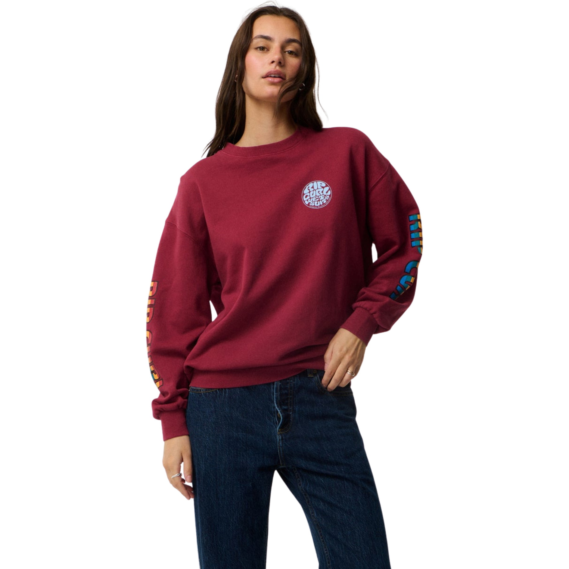 2026 Rip Curl Womens Stephanie Gilmore Heritage Oversized Fleece 0EJWFL - Plum